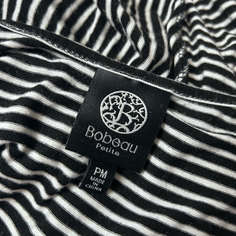 Bobeau Sleeveless Black/White Striped Super Soft Maxi Dress Petite Medium - Picture 6 of 6